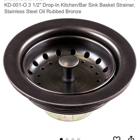 Decor Star Other - NEW Decor Star 3 1/2” Oil Rubbed Bronze Sink Strainer